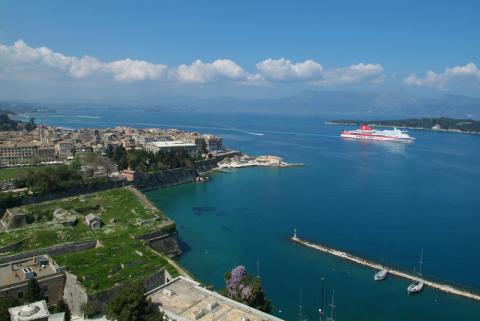 miðjarðarhaf_sigling_corfu_Grikkland miðjarðarhaf_sigling_corfu_Grikkland